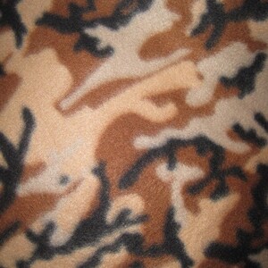 Camo Desert Brown with Black Fleece Throw Ready to Ship Now image 5