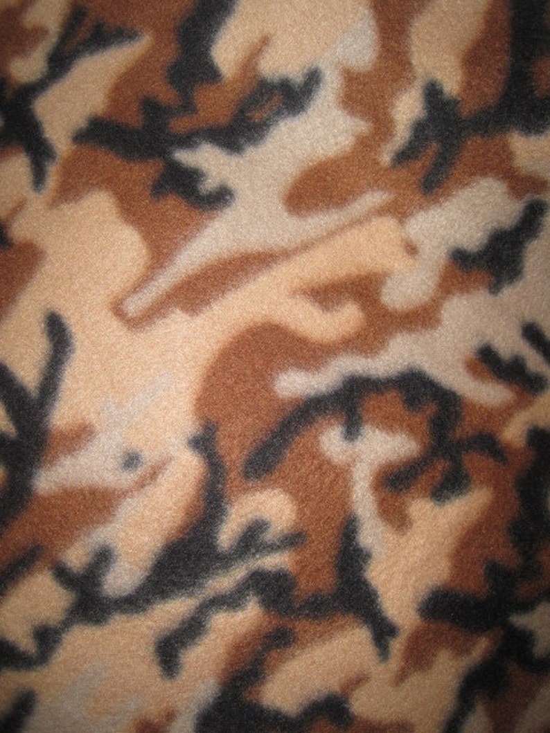 Camo Desert Brown with Black Fleece Throw Ready to Ship Now image 5