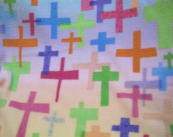 Crosses with Orange for Church Lap Cover - Ready to Ship Now