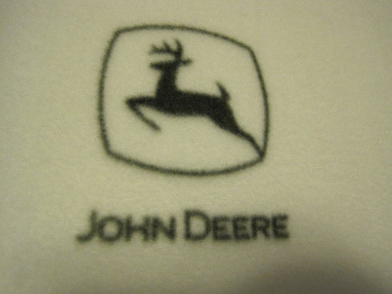 John Deere Logos With Green Handmade Fleece Blanket Ready to Etsy