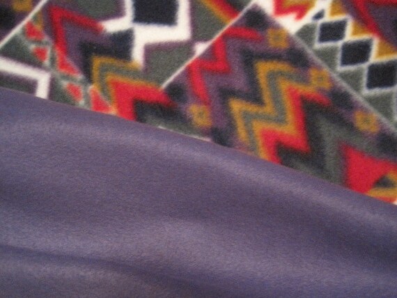 Native American Flute Bag Beautiful Purple Fleece handmade