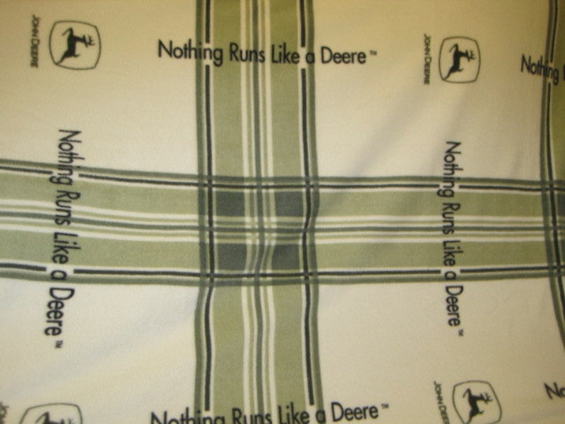 John Deere Logos With Green Handmade Fleece Blanket Ready to Etsy