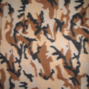 Camo Desert Brown with Black Fleece Throw Ready to Ship Now image 2