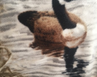 Geese, Bass Fish, Ducks with Brown Couch Car Lap Coverlet - Ready to Ship Now