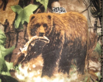 Turkeys, Moose, Ducks, Bears, Deer with Forest Green Couch Throw - Ready to Ship Now