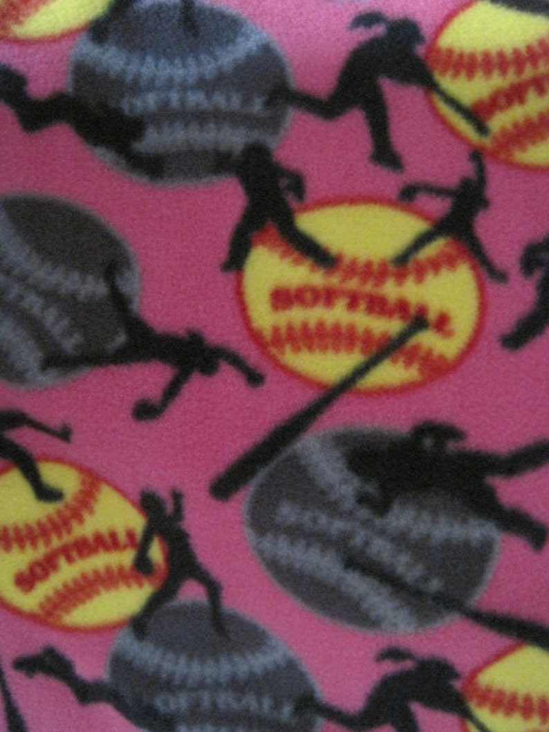 Softballs on Pink with Gray Blanket