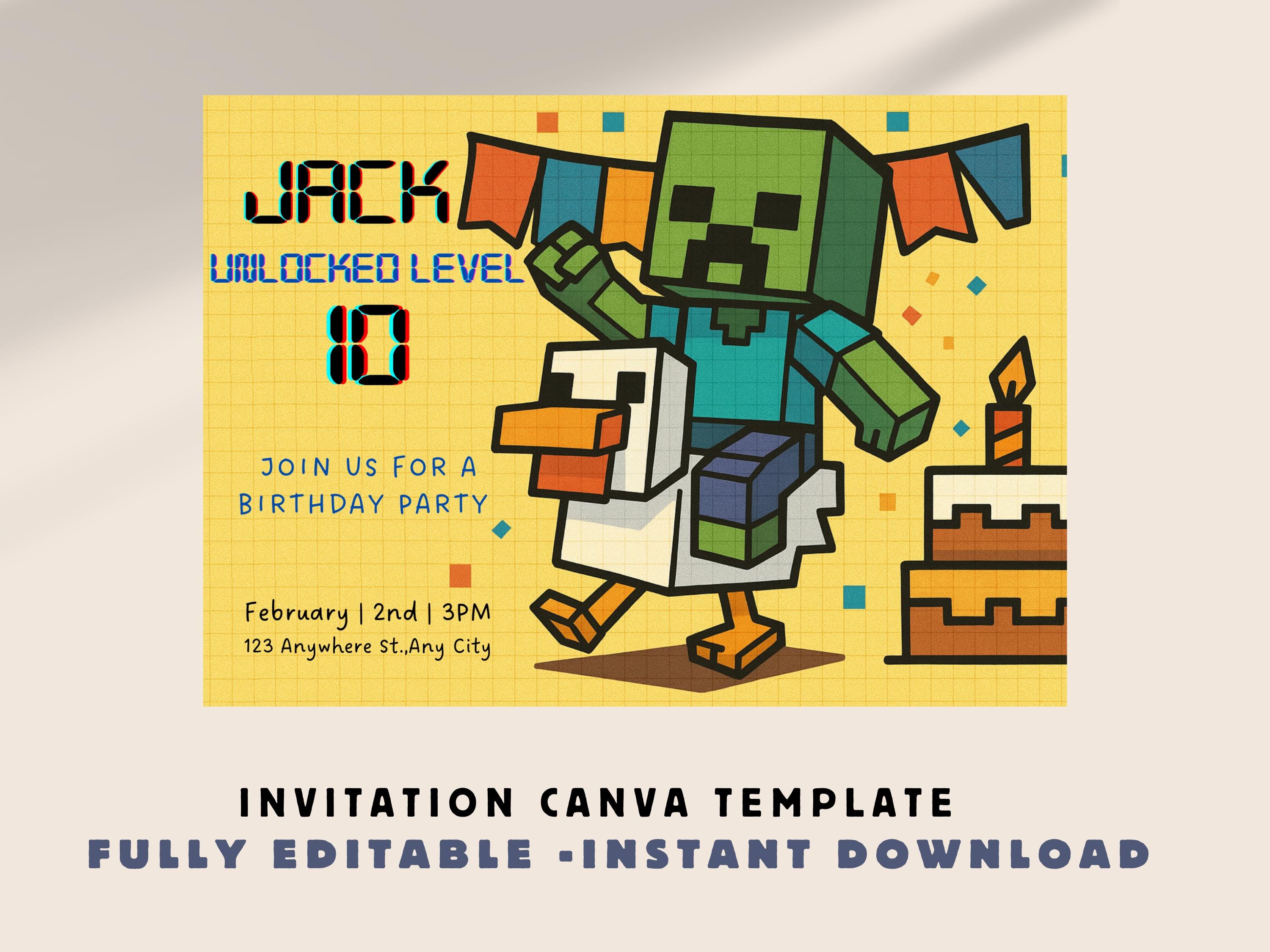 Chispa Minecraft Party Template