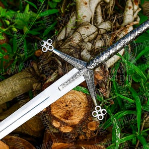 Handmade Scottish Claymore Sword J2 steel Highland Claymore Black Medieval Swords Anniversary Gift Groomsmen Gifts Personalized Gifts USA