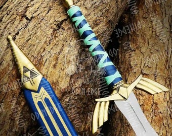 Espada Master de Link's Skyward em aço inoxidável forjado à mão, personalizada, LEGEND of ZELDA Full Tang, bainha com bainha - Armadura de fantasia, melhor presente de Dia dos Namorados para homens