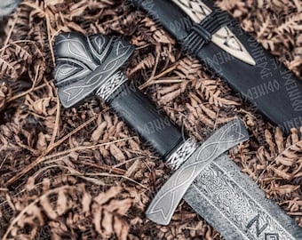 Handcrafted Viking Sword by King Ragnar Lothbrok - King Ragnar Lothbrok Viking Sword with Scabbard - Authentic Norse Replica for Collectors