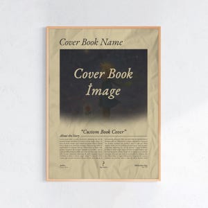 Custom Book Cover Poster | Personalized Book Print | Book Art Print | Literary Wall Art | Gift for Book Lovers | Canvas Book Poster