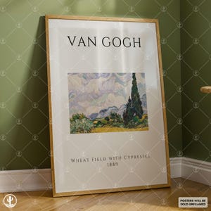 Vincent Van Gogh Poster, Van Gogh Poster, Van Gogh Wall Art, Painting Landscape Wall Prints, Museum Poster