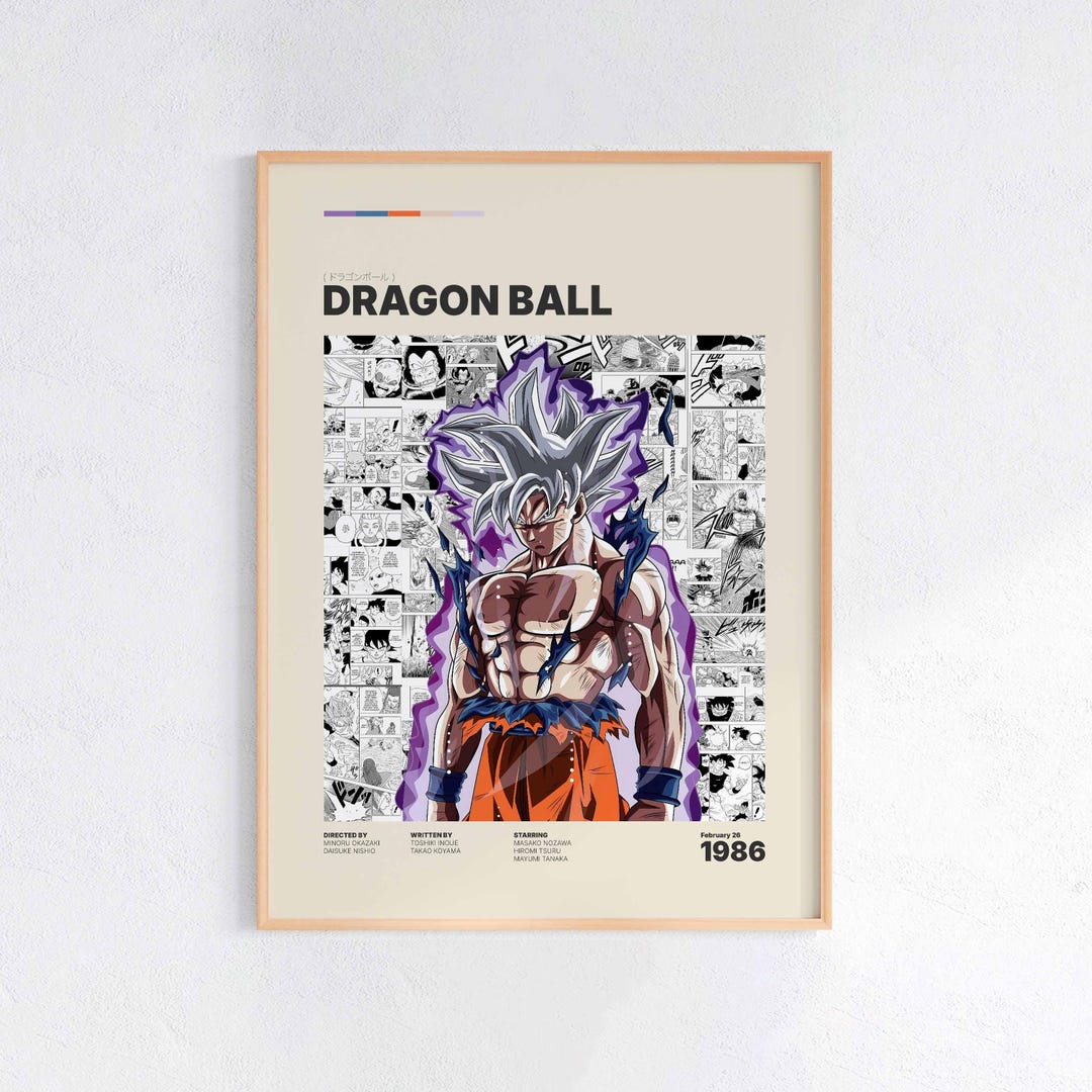 Dragon Ball Anime Poster, Manga Movie Print, Japanese Wall Art Print - Etsy