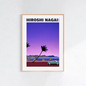 Hiroshi Nagai Poster, Vaporwave Poster, Digital Download, Hiroshi Nagai Exhibition Poster, Japanese City Pop,Japanese 80s City Pop Art Print