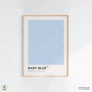 Baby Blau Farbmuster | Kunstdruck Kinderzimmer | Niedliches Babyzimmer Dekor | Poster für Kinder | Druckbare Babyzimmer Kunst