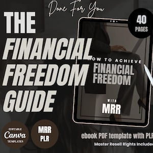 MRR Ratgeber finanzielle Freiheit 40 Seite mit PLR, ebook PDF Vorlage mit Mrr, Master Resell Right,Passive Income, Small Business,Resell Right