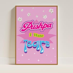 Pushpa, I Hate Tears! Amar Prem Movie Poster, Bollywood Poster, Desi Wall Art Printable, Indian Poster, Old Movie Poster, Retro Art, Fanart