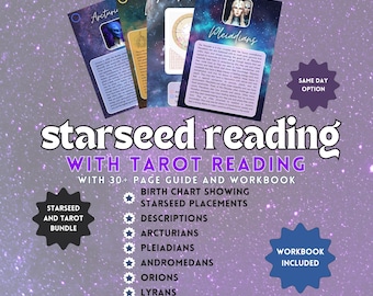 Sternensaaten-Lesung und Tarot-Lesung Bündel: Welche Sternensamen-Lesung bin ich? Starseed Origin Legung mit Tarot | Option für Lieferung am selben Tag
