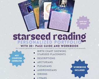 Starseed Reading | Birth Chart Analysis Starseed Origin Reading with Same Day Delivery Options | Astrology Natal Chart Starseed Reading
