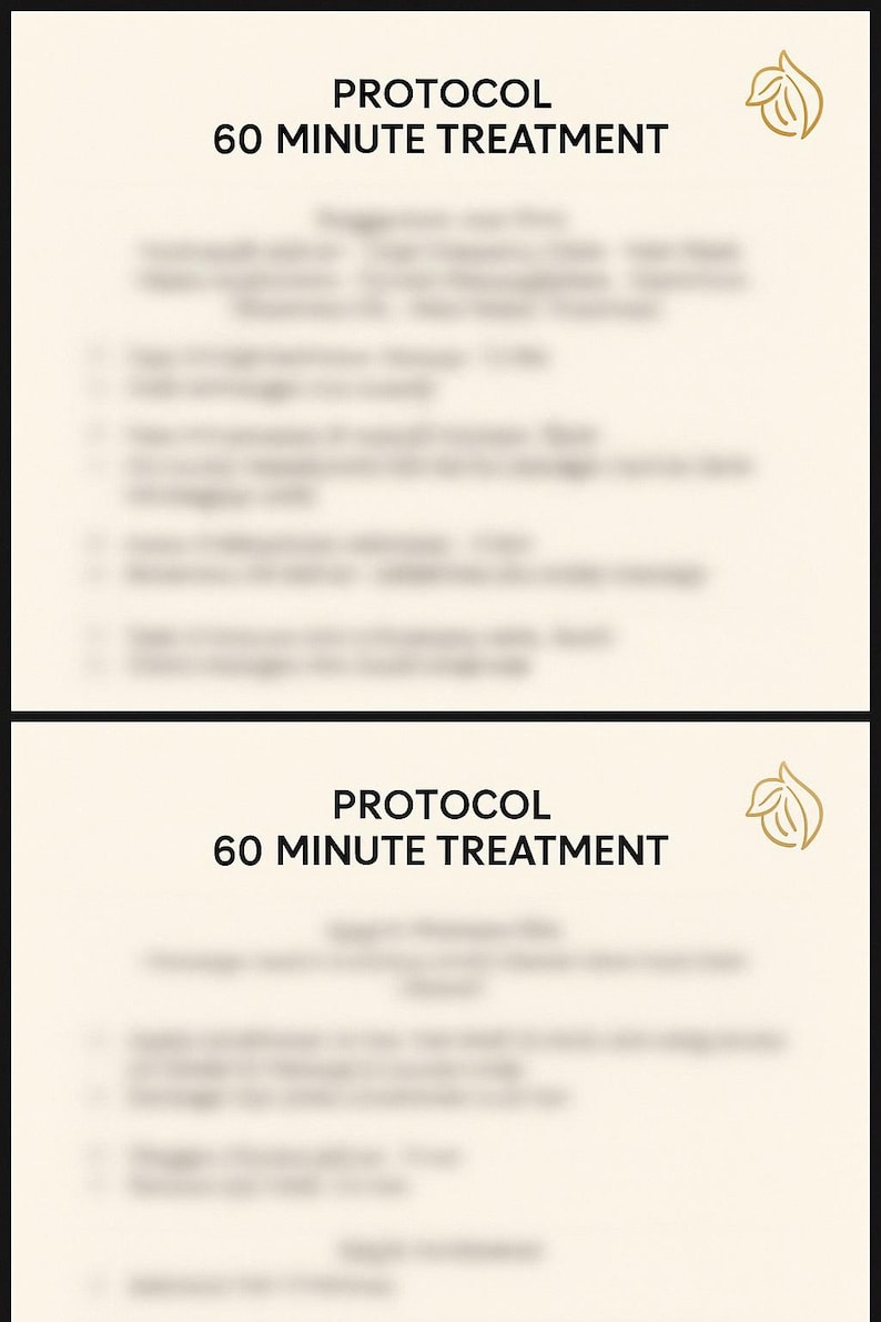 Puede incluir: Un documento en blanco y negro con el texto "PROTOCOL 60 MINUTE TREATMENT" en la parte superior. El documento est&aacute; borroso y el texto es dif&iacute;cil de leer.