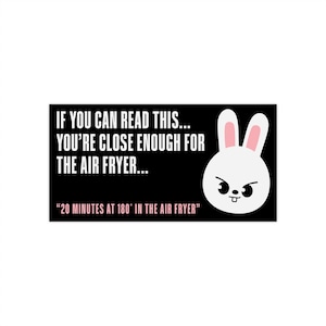 Lee Know Air Fryer Bumper Sticker | Fan Made | Humorous Car Decals