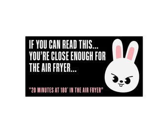 Lee Know Air Fryer Bumper Sticker | Fan Made | Humorous Car Decals
