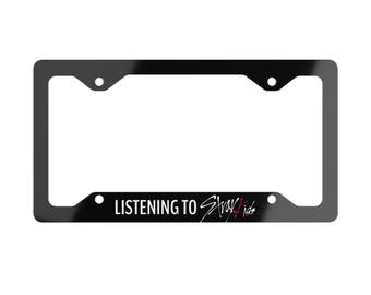 Listening to Stray Kids Metal License Plate Frame | Kpop Car Accessory