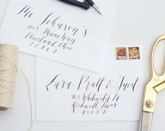 Calligraphy Envelope Addressing -  Hand Written - Wedding - Save the Date - Shower - Kendall Scripted Font ON SALE