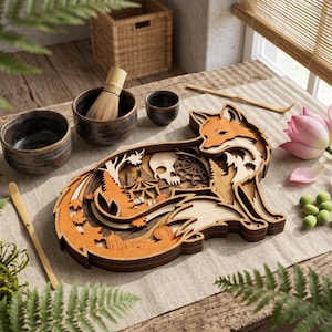 Shadow Box Fox Skull - Etsy