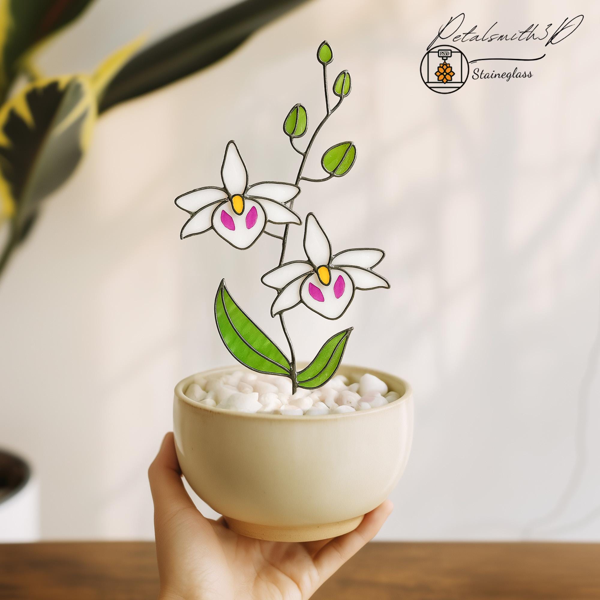 デジタル蘭ステンドグラスフラワー | デザイン胡蝶蘭ギフト
