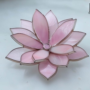 Stained Glass Lotus Pattern: 5 Petal Mandala, 3D Layered (SVG, PDF Digital Download )
