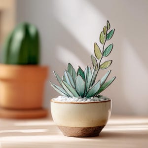 Stained Glass Snake Plant Pattern: Botanical Suncatcher (SVG, PDF Digital Download