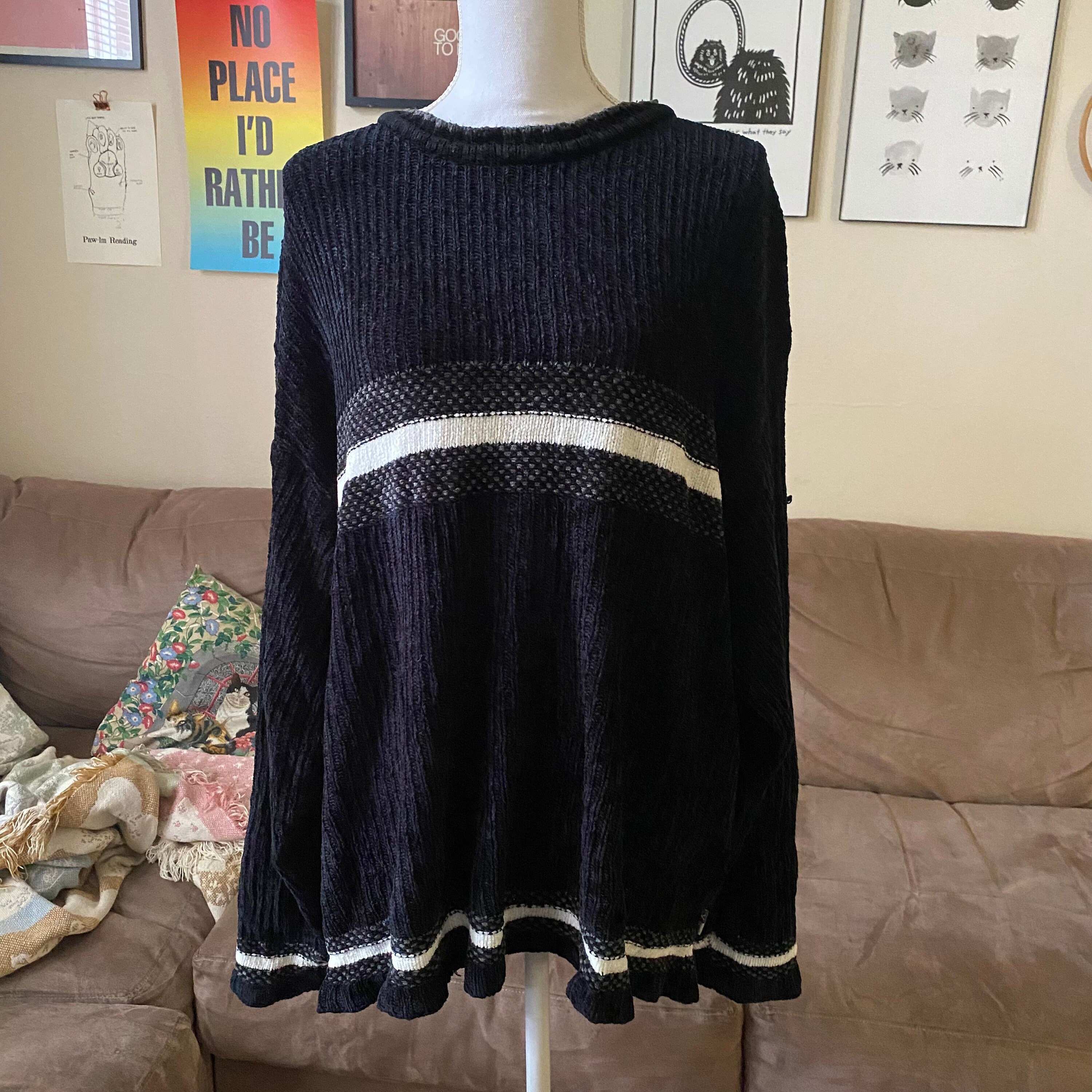 90s Chenille Sweater - Etsy