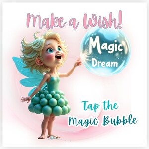 Bubble Fairy Wishes – 12 Magical Digital Stickers | PNG for Digital Planners & Journals