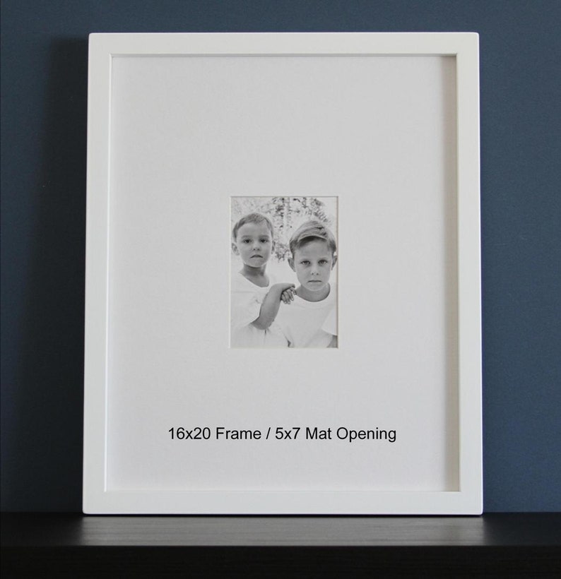 16x20 Picture Frame With Mat / Gallery Style / Choose Your Mat Etsy