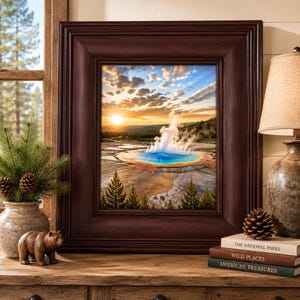 4x6 thru 16x20 / XL Whistler (Extra Wide 6 Inch)  /  Poplar Wood / Picture Frame / Stain