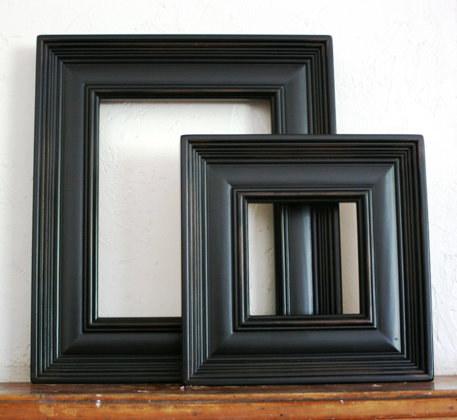 Sizes 4x4 to 8x8 Wood Picture Frame / Tuscan Black / Empire Etsy
