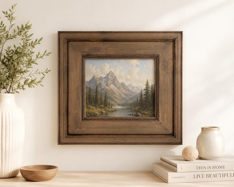 4x4 -16x20 / Plein Air Style / Picture Frame / Stain image 1