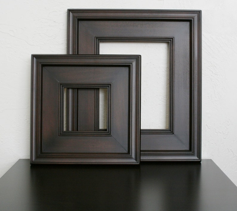 Sizes 4x4 to 8x8 Wood Picture Frame / Black Walnut / Plein Air Etsy