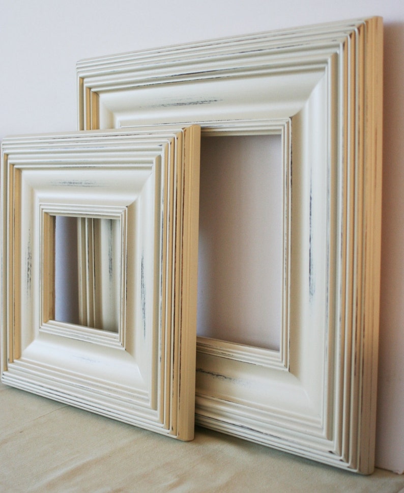 Sizes 12x16 to 16x20 Wood Picture Frame / Vintage White or Etsy
