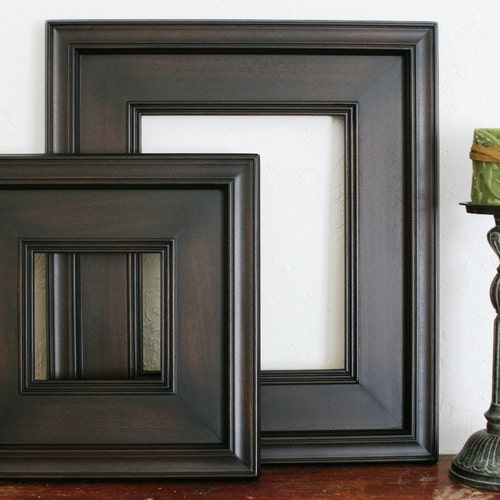 Sizes 4x4 to 8x8 Wood Picture Frame / Cottage Style / Black Etsy