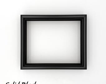 4x4 thru 9x12 / Bookshelf Picture Frame / Solid Wood / Paint or Stain