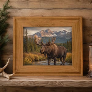 4x4 thru 16x20 / Grotta Style / Poplar Wood / Picture Frame / Stain bild 1