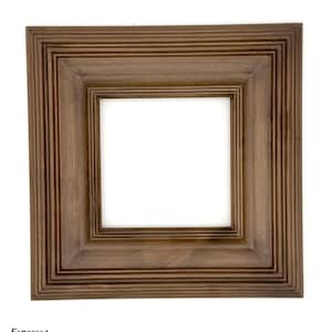 May include: Square wooden picture frame in a rich espresso finish. The frame has a layered design with a recessed inner border and a wide outer edge. The word "Espresso" is printed at the bottom.