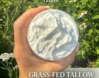 Unscented Whipped Grass-Fed Beef Tallow Balm for Face and Body Cream Moisturizer,Natural Non-Toxic Skincare Lotion Body Butter, gift for her