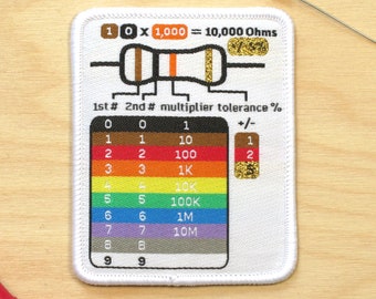 Sample Price - Resistor Color Chart - Iron-on Patch