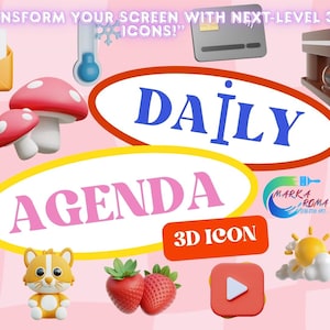 Pastel 3D App Icons for iPad & Android: Neutral Theme (Digital Download)