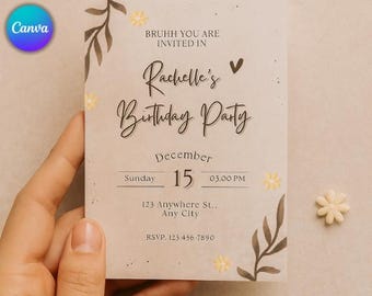Bruh Geburtstagseinladung: Bearbeitbare Teen Boy Party einladen (Canva-Vorlage, digitaler Download)