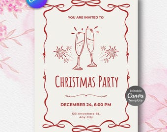 Editable Cocktails and Conversations, Adult Invite, Cocktail Party, Printable or Digital Invitation