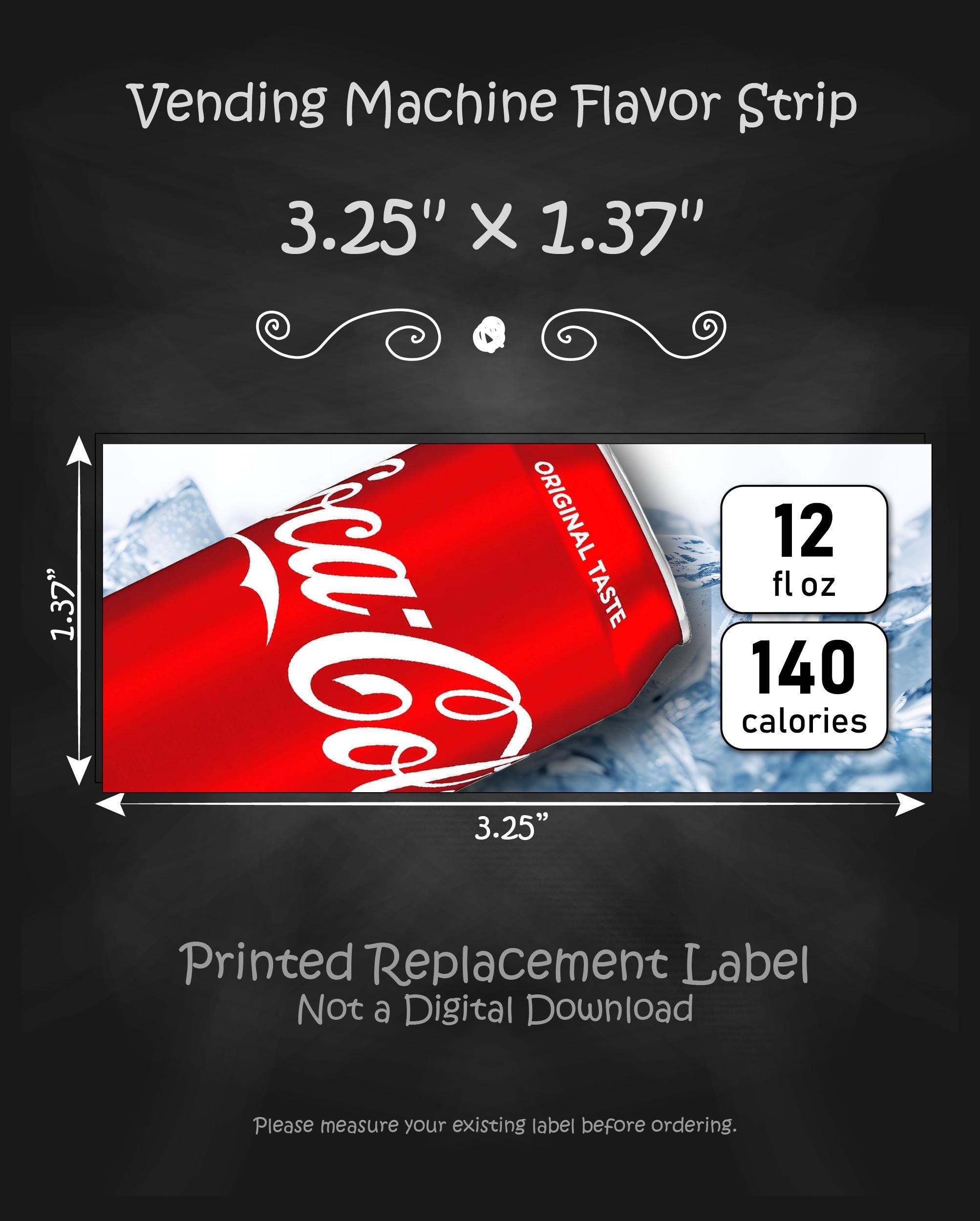 Dixie-narco 12oz Coca Cola Set, SA43 Vending Label Insert – 3.25